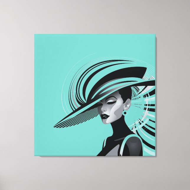 Impressão Em Tela COLEÇÃO CHIC POSH nº 1 (TEAL) (Frente)