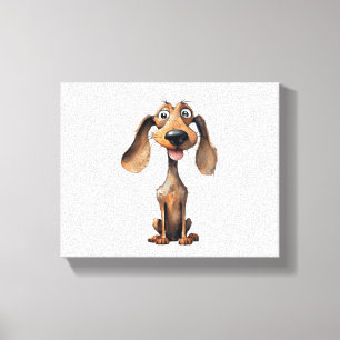 Impressão Em Tela Coleção de Arte de Raças de Cachorro de Desenho An