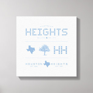 Impressão Em Tela Coleção de Design Heights, Azulejo Azul, Houston T