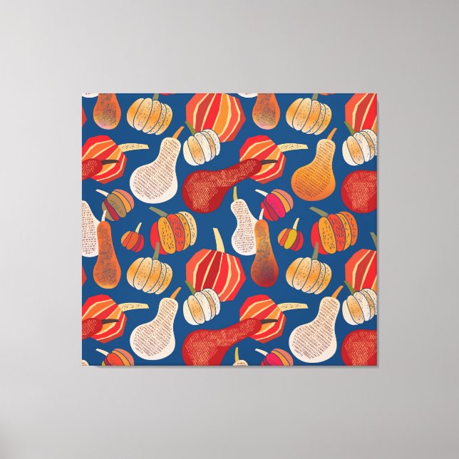 Impressão Em Tela Colheita de Ação de Graças: Arte de Abóbora (Frente)