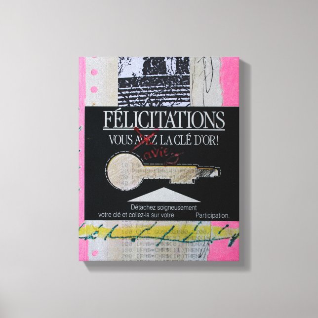 Impressão Em Tela Collages Bruyants Artist Book Congrats Key C (Frente)