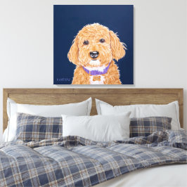 Impressão Em Tela Collegiar Goldendoodle