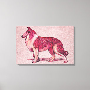 Impressão Em Tela Collie dog