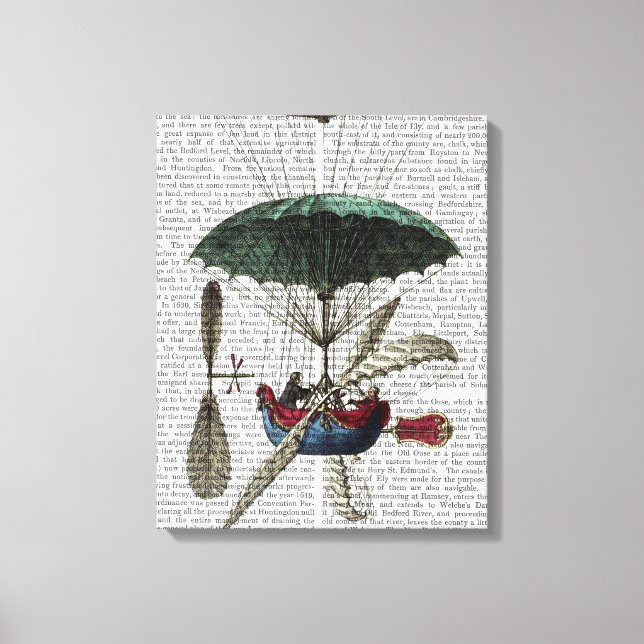 Impressão Em Tela Colocar Balão de Ar Quente Du Louvre (Frente)