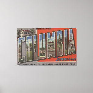 Impressão Em Tela Colômbia, Tennessee - grandes cenas da letra