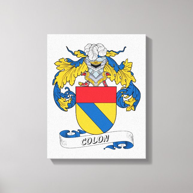 Impressão Em Tela Colon Family Crest (Frente)