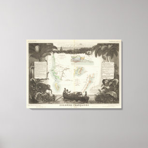 Impressão Em Tela Colônias francesas em África