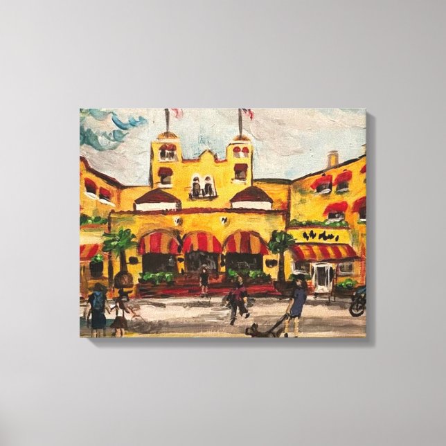 Impressão Em Tela "Colony Hotel at Delray Beach", por Willowcatdesig (Frente)