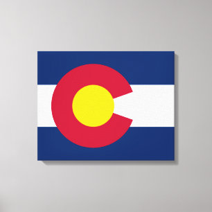 Impressão Em Tela Colorado: A Bandeira do Estado Centenário dos EUA