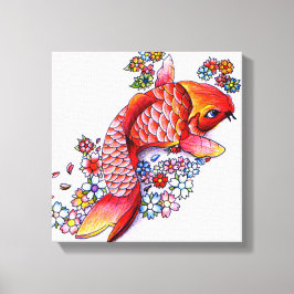 Impressão Em Tela Colorful Koi