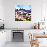 Impressão Em Tela Colorful Positano, Itália<br><div class="desc">Uma visão muito colorida da montanha em Positano, Itália.</div>