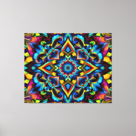 Impressão Em Tela Colorido Kaleidoscope Mandala Diseño Mug, almohada