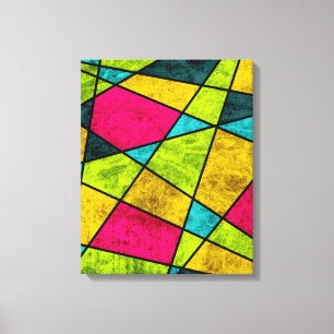 Impressão Em Tela Coloridos Modernos, Abstrato, em forma geométrica