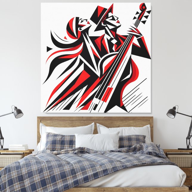 Impressão Em Tela Colorir Jazz Romance (Insitu(Quarto))