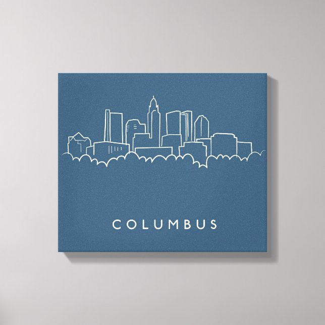 Impressão Em Tela Columbus, Ohio Skyline (Frente)