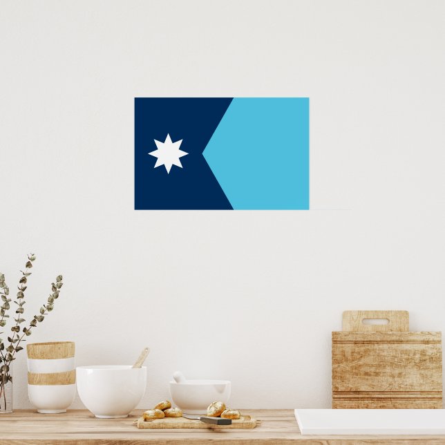 Impressão em Tela com Bandeira de Minnesota, EUA (Cozinha)