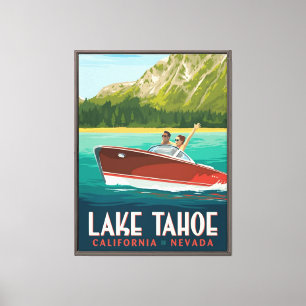 Impressão em Tela com Moldura do Lago Tahoe Califó