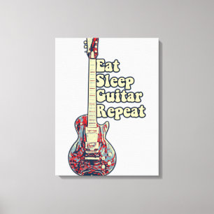 Impressão Em Tela Coma guitarra de sono repete.