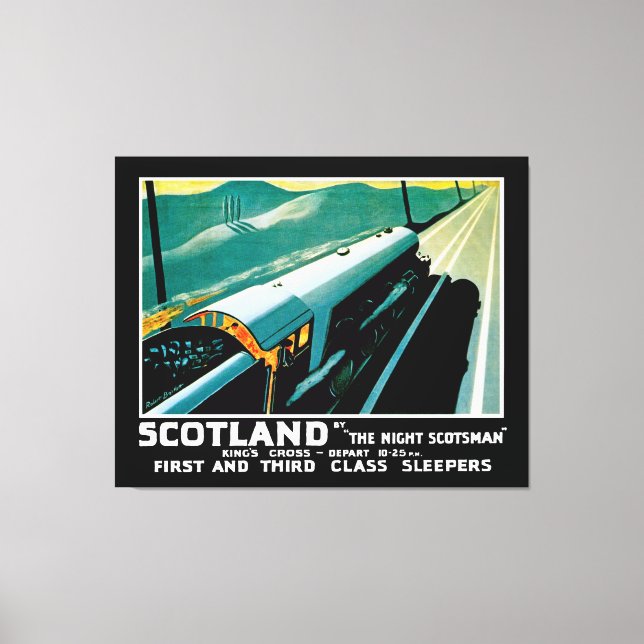 Impressão Em Tela Comboio da Scotland Night Express (Frente)