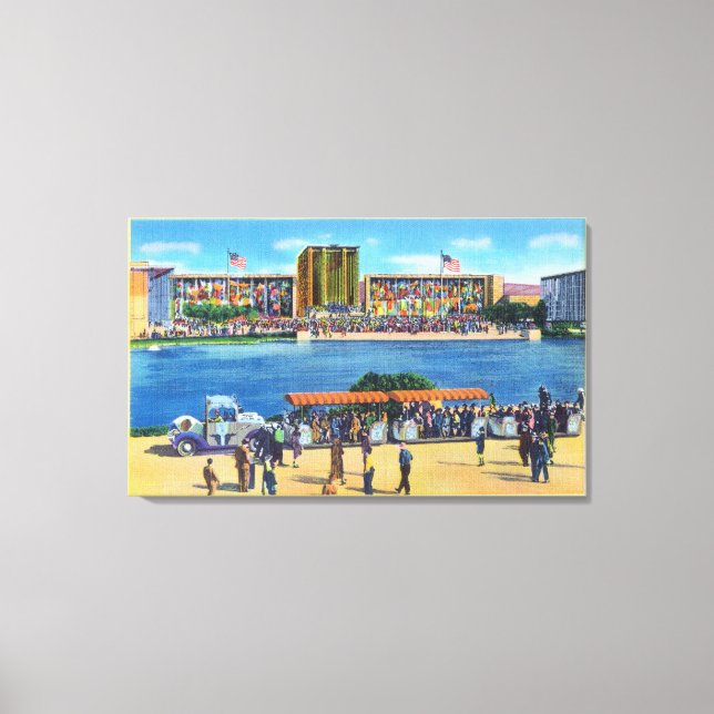 Impressão Em Tela Comboio Elefante e Bldg Federal, Feira do Mundo CA (Frente)