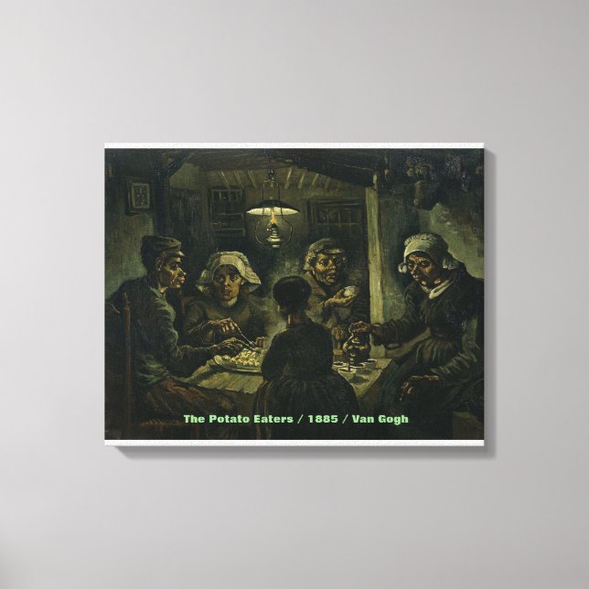 Impressão Em Tela Comedores De Batata / 1885 / Van Gogh / (Frente)