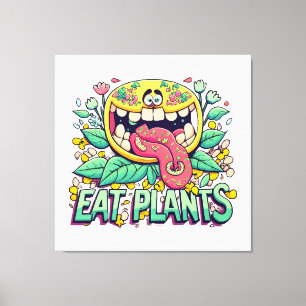 Impressão Em Tela Comer Plantas