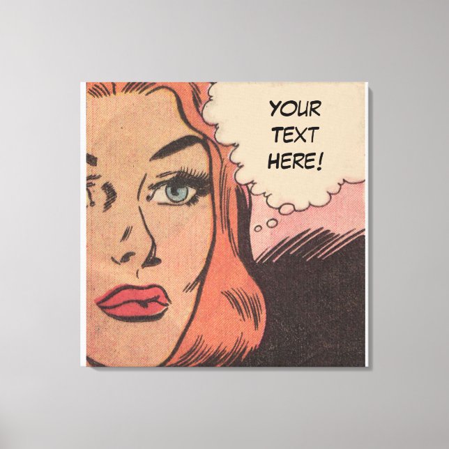 Impressão Em Tela Comic Roy Lichtenstein Estilo Redhead (Frente)