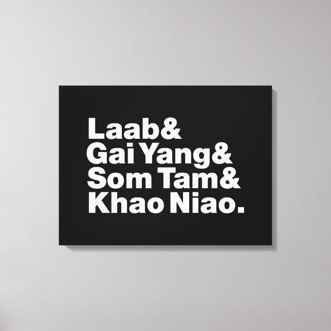 Impressão Em Tela Comida da Rua Isaan Tailandesa (Frente)