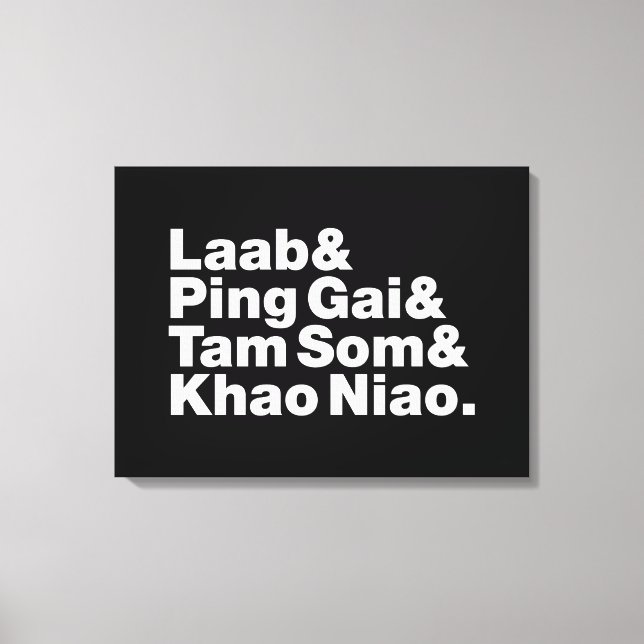 Impressão Em Tela Comida da rua Laotian (Frente)