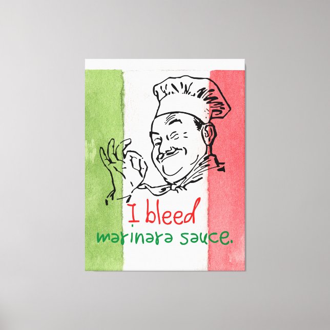 Impressão Em Tela Comida Italiana I Sangrou Marinara Sauce Itália En (Frente)