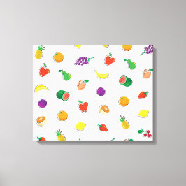 Impressão Em Tela Comida Para Thwing_Totalmente Fruity_Pattern