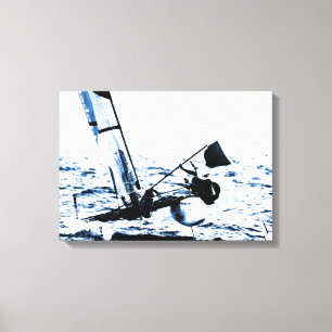 Impressão Em Tela Competição Velejando Foto Catamaran