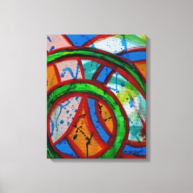 Impressão Em Tela Composição 20B de Michael Moffa (Frente)