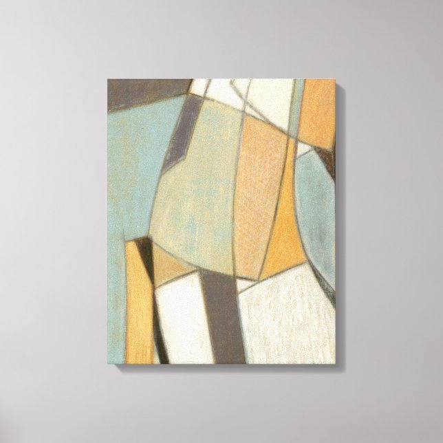 Impressão Em Tela Composição de abstrato com Cores Mudadas (Frente)