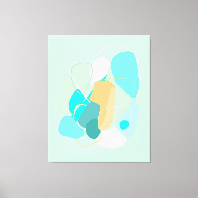 Impressão Em Tela Composição de abstrato sutil Tela estendida Impres (Frente)