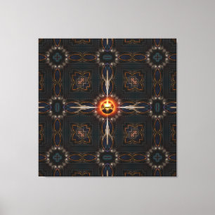 Impressão Em Tela Composição de Arte Fractal Imperial Astral