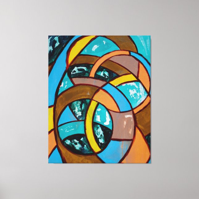 Impressão Em Tela Composição nº 8 Trio de Michael Moffa (Frente)