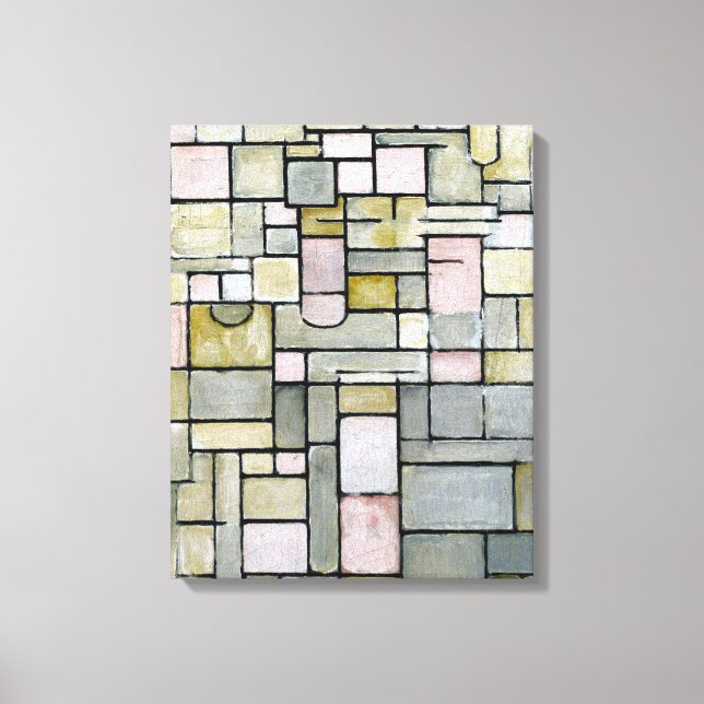 Impressão Em Tela Composição Piet Mondrian 8 (Frente)
