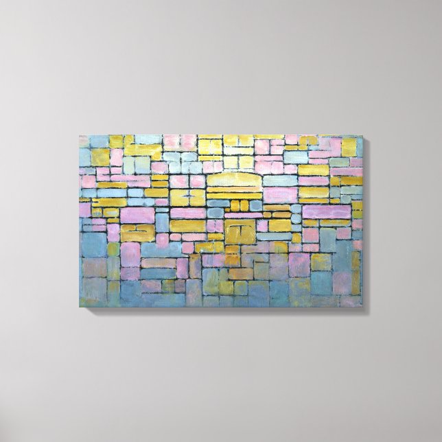 Impressão Em Tela Composição Piet Mondrian N.o V (Frente)