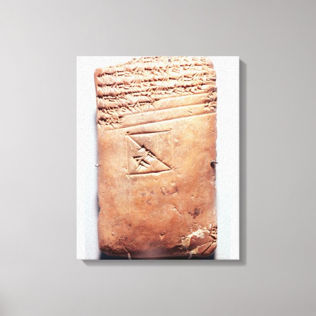 Impressão Em Tela Comprimido com escrita cuneiforme, c.1830-1530 BC (Frente)