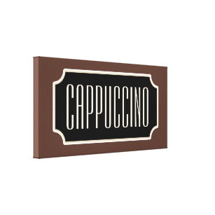 Impressão Em Tela Compro Café Cappuccino - Sinal de Oferta de Arte