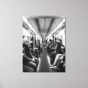 Impressão Em Tela Comuta no Metrô de Nova York – Um Momento Entre No