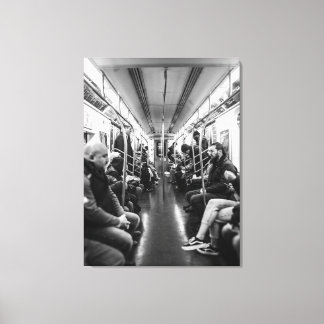 Impressão Em Tela Comuta no Metrô de Nova York – Um Momento Entre No