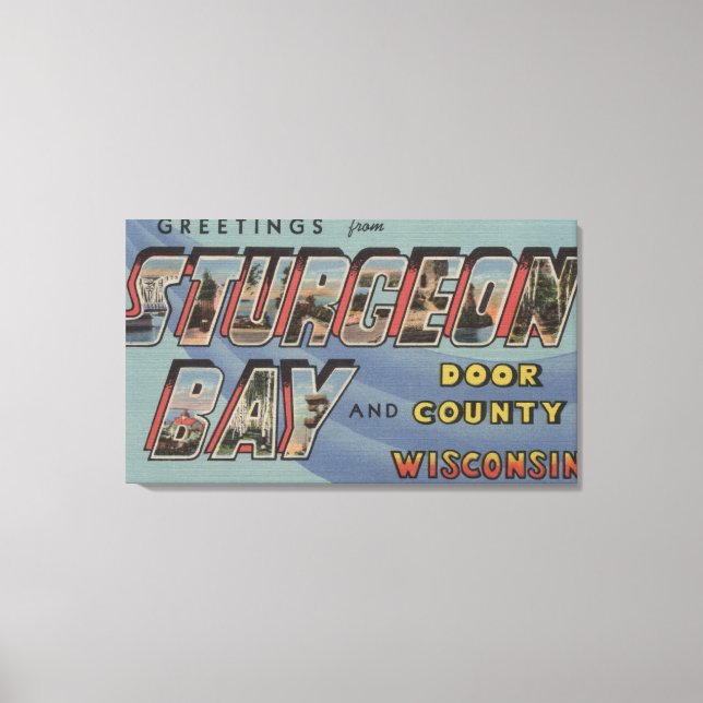 Impressão Em Tela Condado de Porta - Cenas com Letra Grande (Frente)