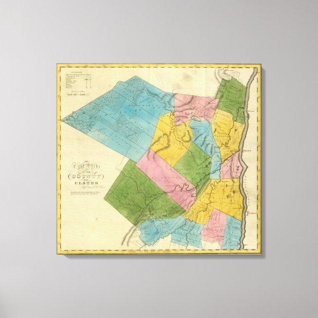Impressão Em Tela Condado de Ulster (Frente)