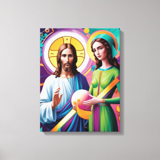 Impressão Em Tela Conexão divina: Jesus e a mulher marciana