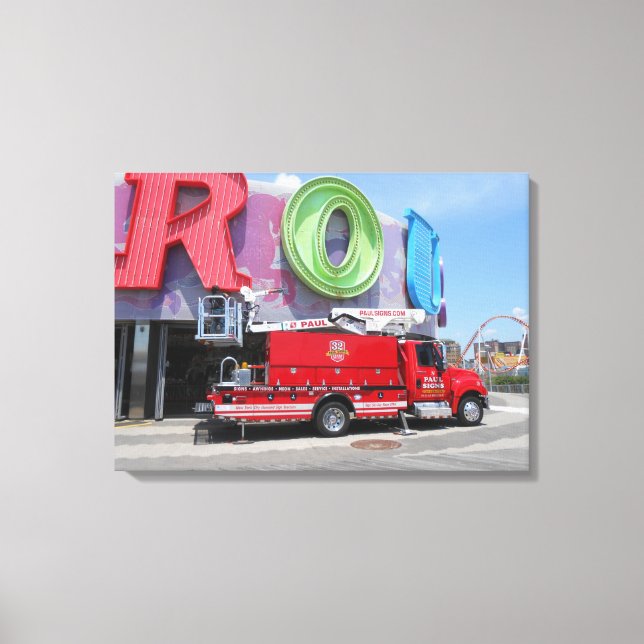 Impressão Em Tela Coney Island, Nova York EUA (Frente)