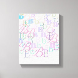 Impressão Em Tela Confete de Letras "B"