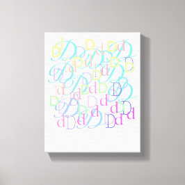 Impressão Em Tela Confete de Letras "D"