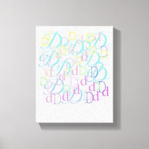 Impressão Em Tela Confete de Letras "D"